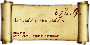 Östör Gusztáv névjegykártya
