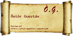 Östör Gusztáv névjegykártya