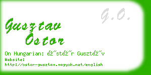 gusztav ostor business card